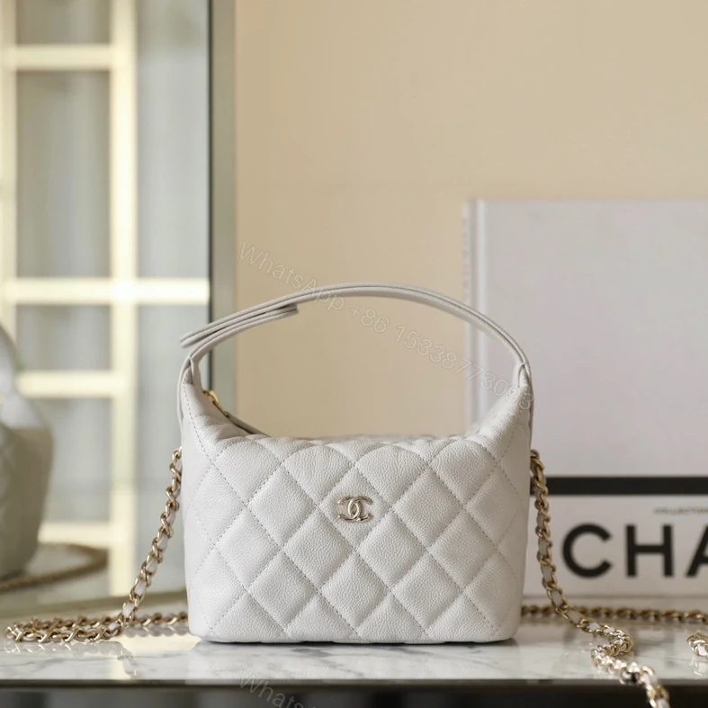 高仿Chanel*25C系列AS4386顆粒面小牛皮飯盒包白色免檢版 — view 1