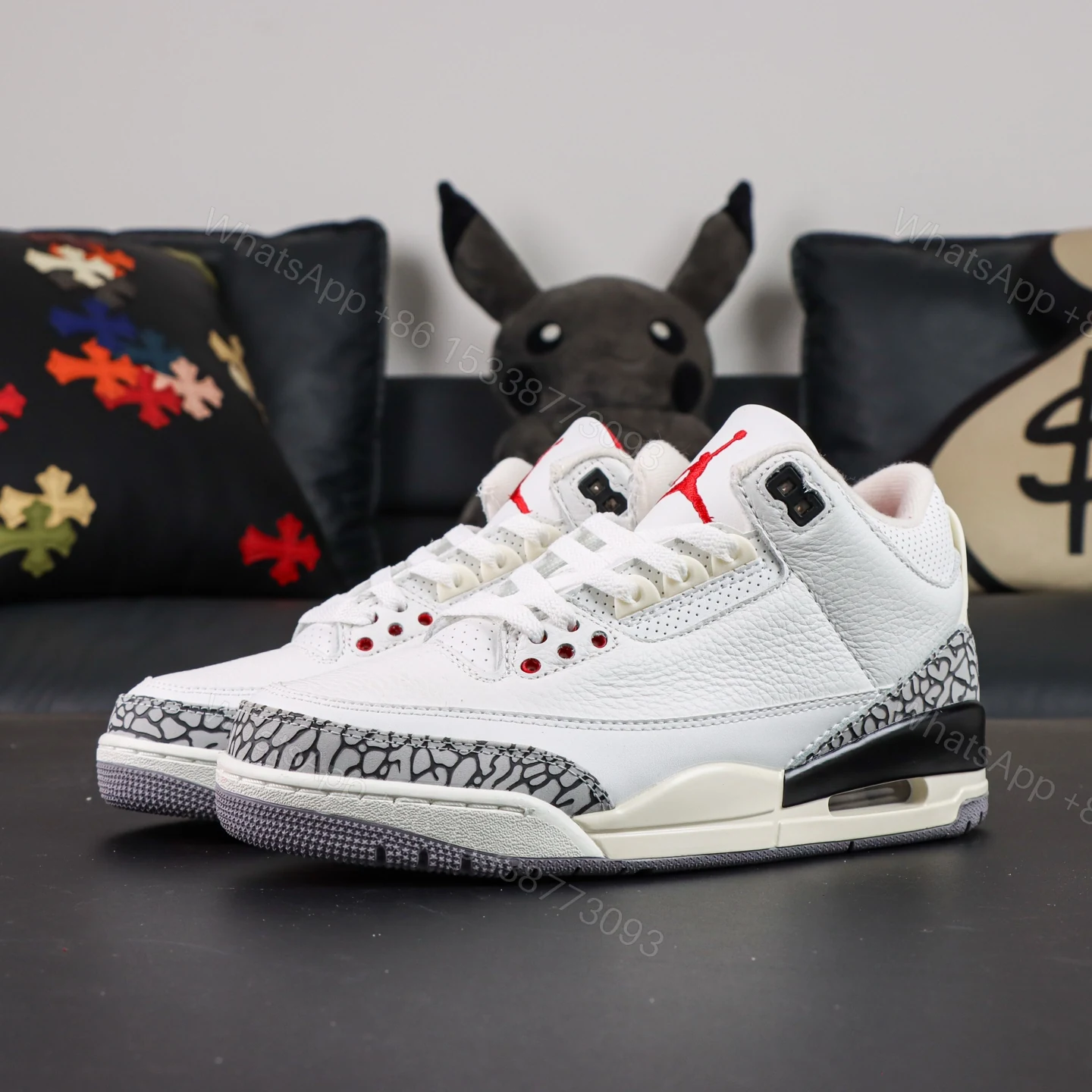 View 9 of AIR JORDAN 3 RETRO “White Cement Reimagined”