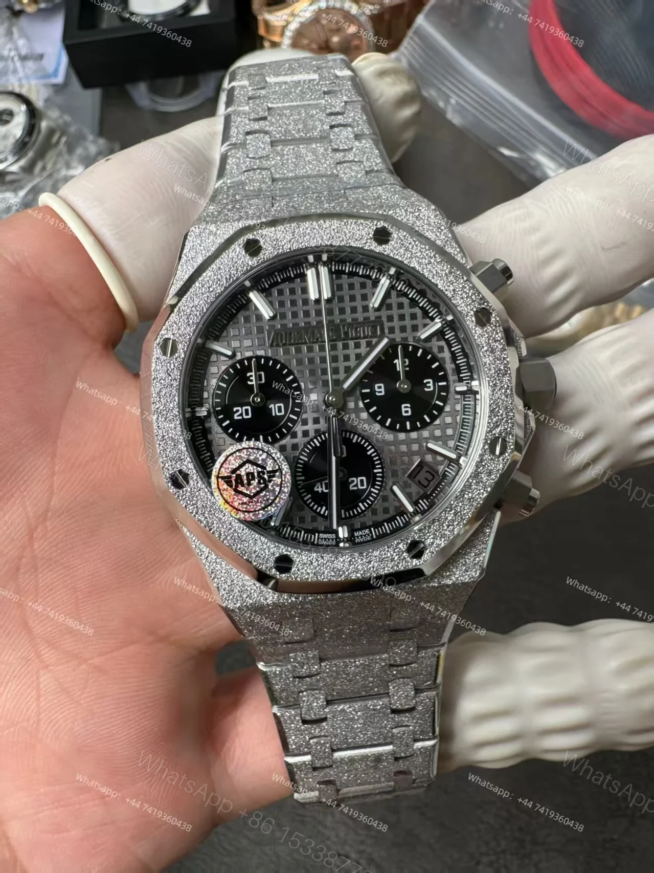 View 6 of Audemars Piguet Super Clone Royal Oak Frosted Gold 26240 Chronograph 41mm Cal.4401