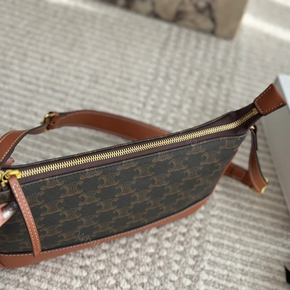 View 3 of CELINE SHOULDER BAG IN TRIOMPHE CANVAS TAN 25CM 119412BZJ 04LU