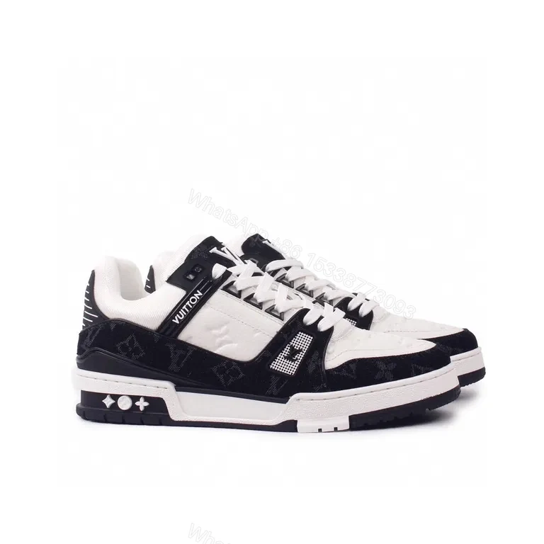 View 9 of Lux LV High-Top Sneakers: Black-White Premium Comfort