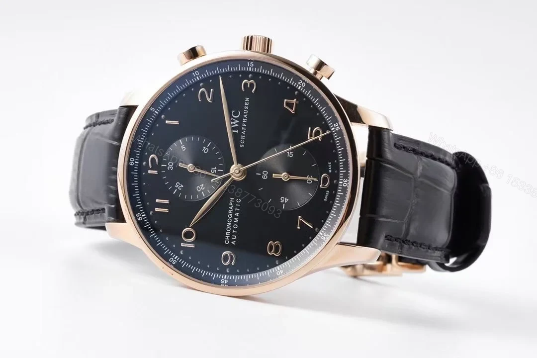View 3 of IWC Portugieser Chronograph Rose Gold / Black Dial IW3716-25