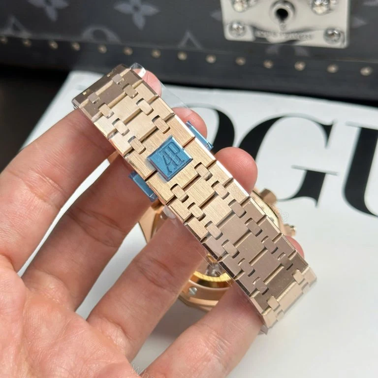 View 9 of Audemars Piguet Royal Oak 26240 Rose Gold Super Clone Blue Dial