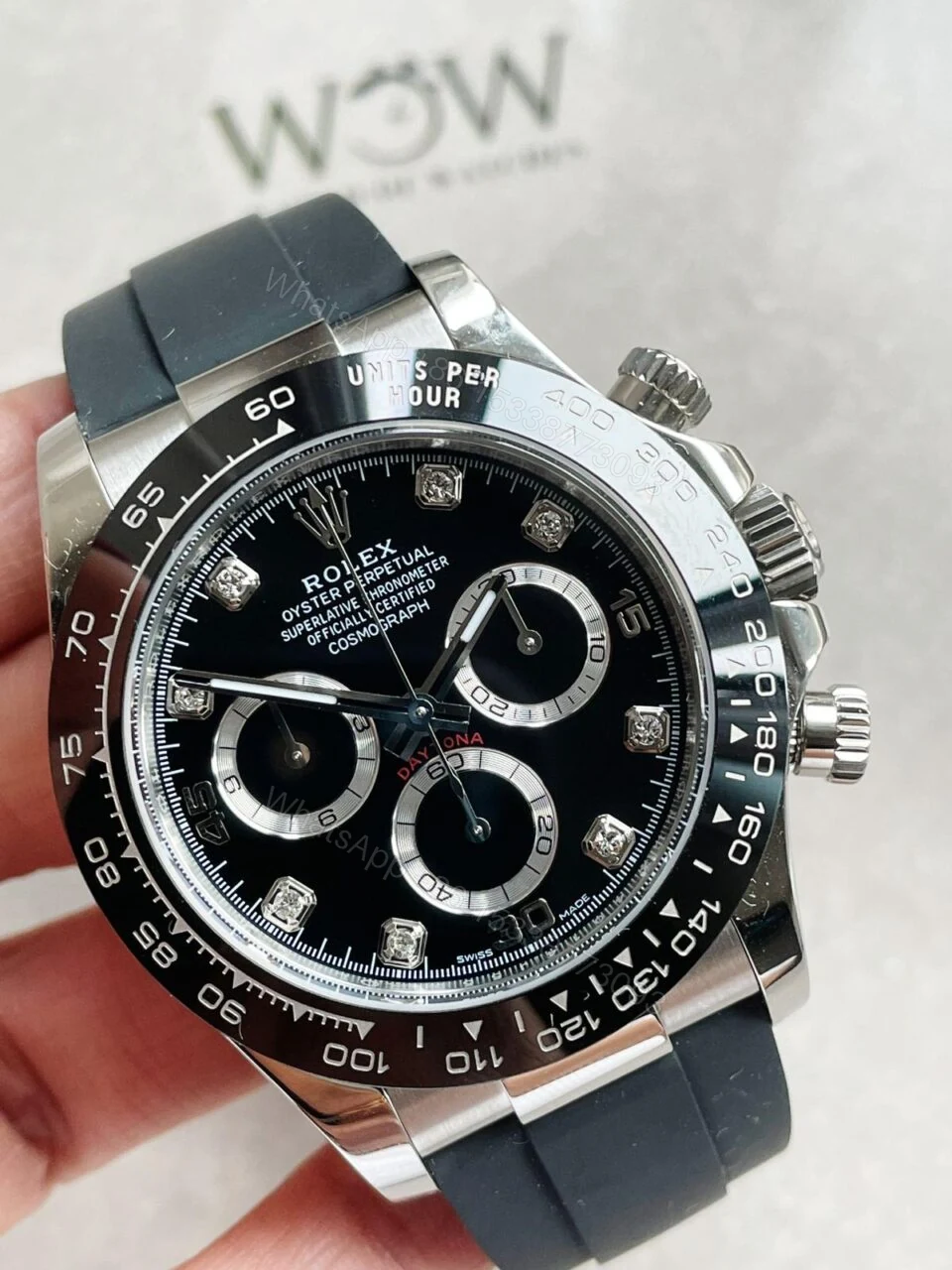 View 8 of BTF factory 1:1 Rolex Daytona SS116500LN Best Black Dial Diamond Markers A4130