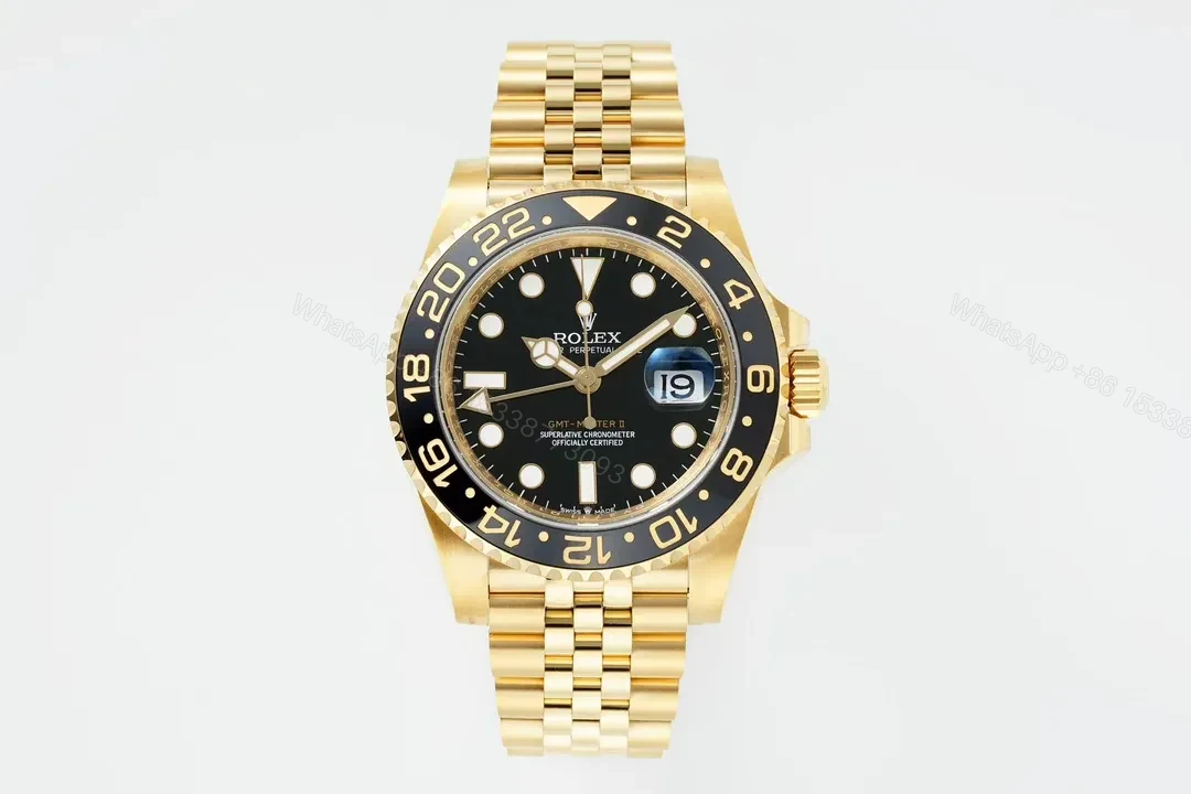 EW Factory Clean Factory EWE V5 Gold GMT Black Bezel Watch — view 1
