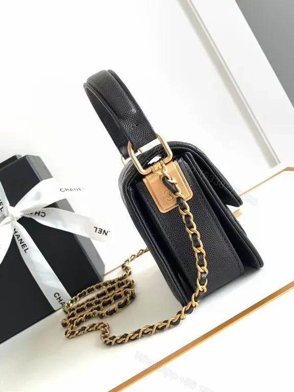 View 2 of Chic Quilted Leather Crossbody with Gold Hardware Flair