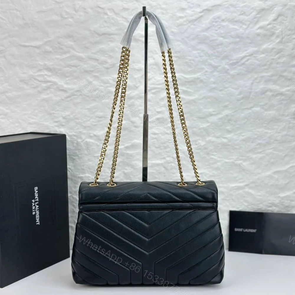View 3 of Saint Laurent Loulou Large In Matelassé Black 32Cm