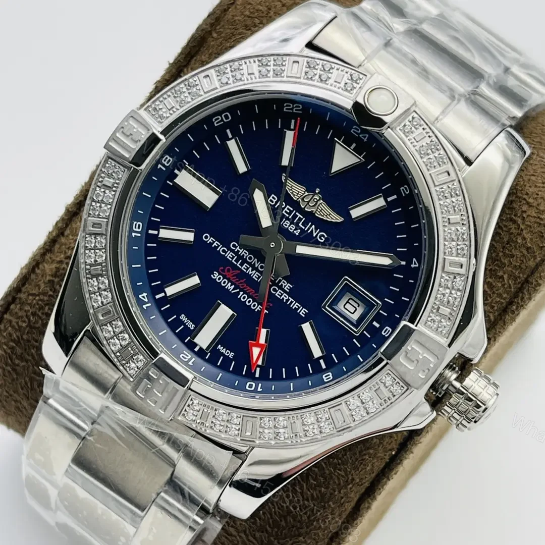View 3 of Fake Breitling Galactic 36 Blue Dial Steel Bracelet 36MM Premium BREITLING-GALACTIC-BLU-36