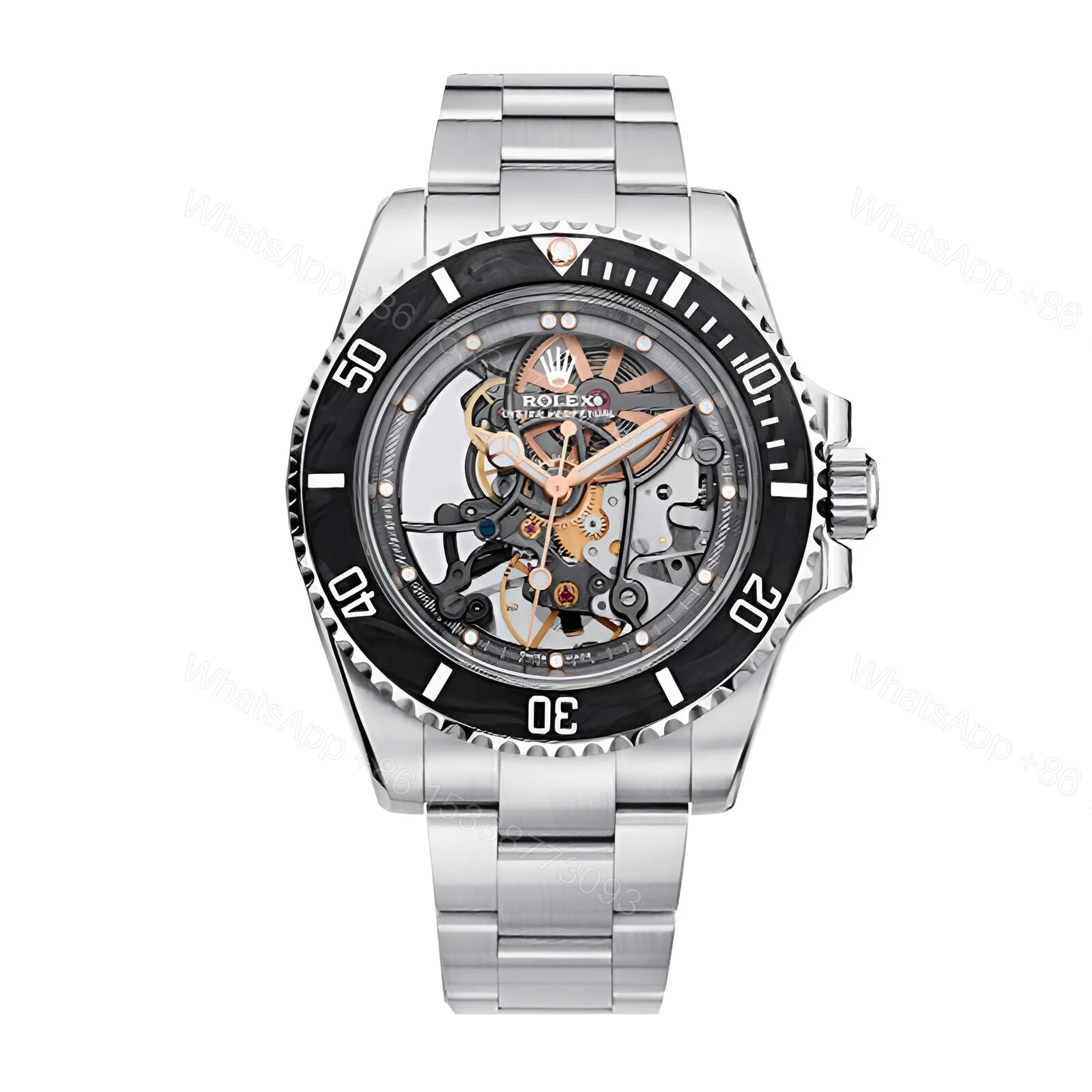 Rolex Oyster Perpetual 114200 Skeleton Dial Replica — view 1