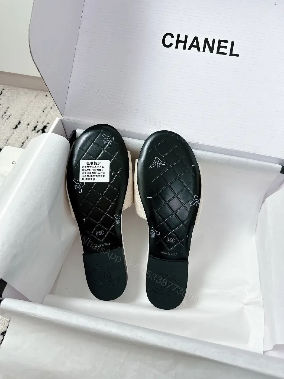View 4 of White Satin Mules: Crystal Crest, Ultra-Luxe Comfort