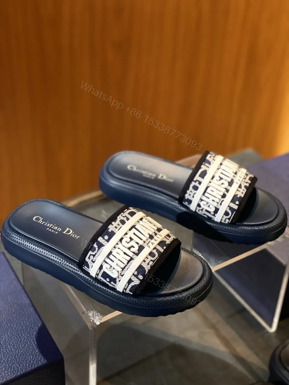 Bold Graphic-Stripe Slides with All-Day Comfort — view 1