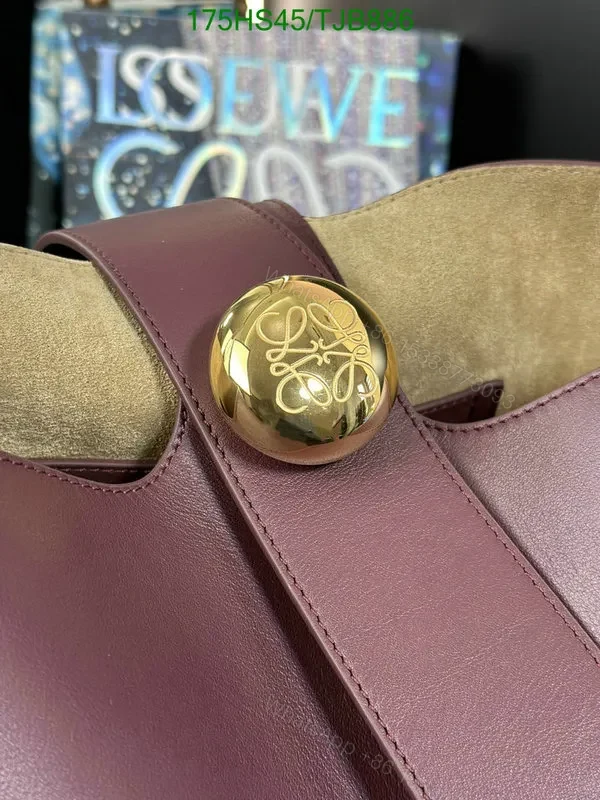 View 24 of Loewe Red Pebble Bucket Bag with Calfskin RA288