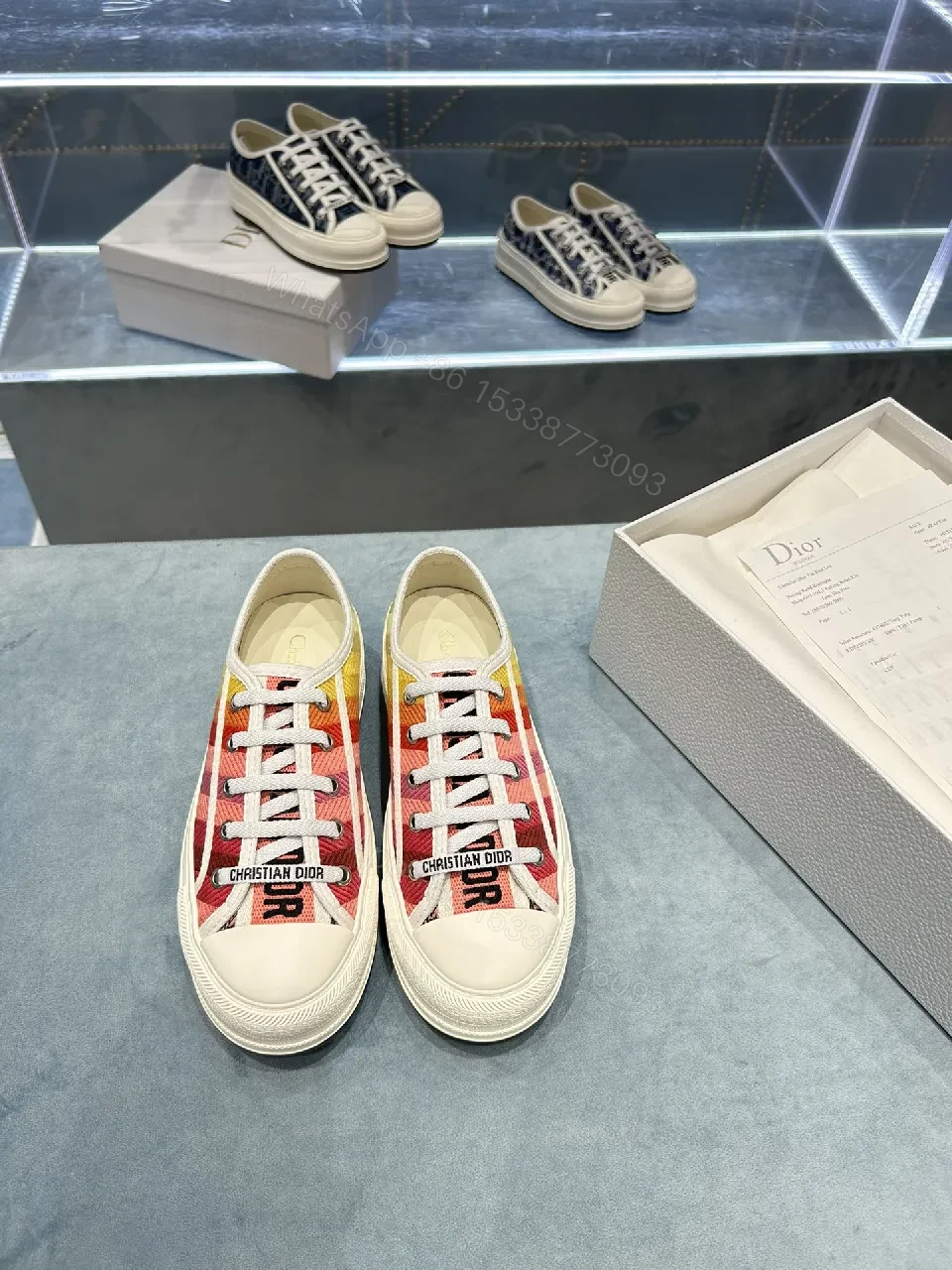 Colorful Canvas Luxe Sneakers with Signature Detailing — view 1