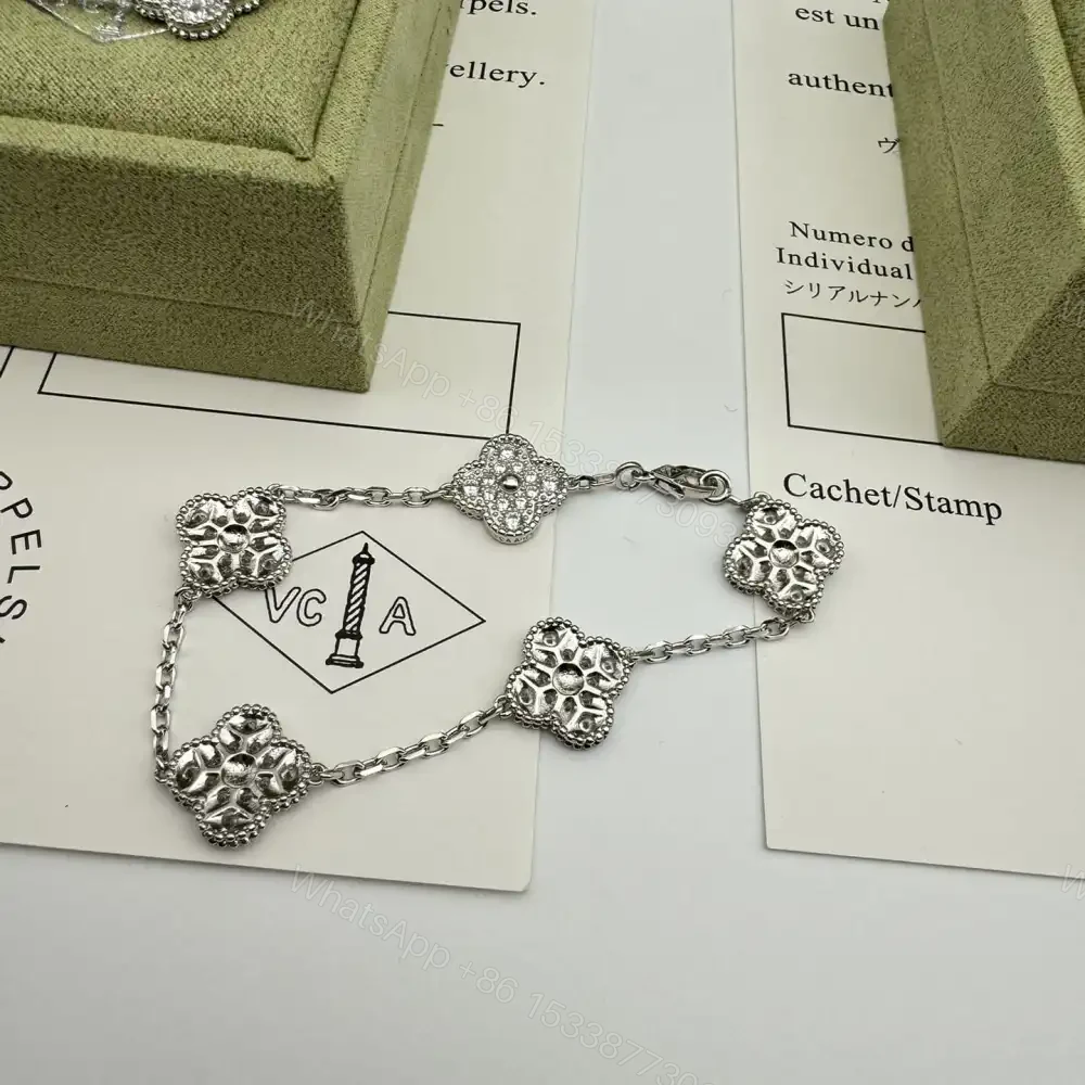View 7 of 高仿首飾VanCleef&Arpels*RA415000五花滿鑽白金手鏈