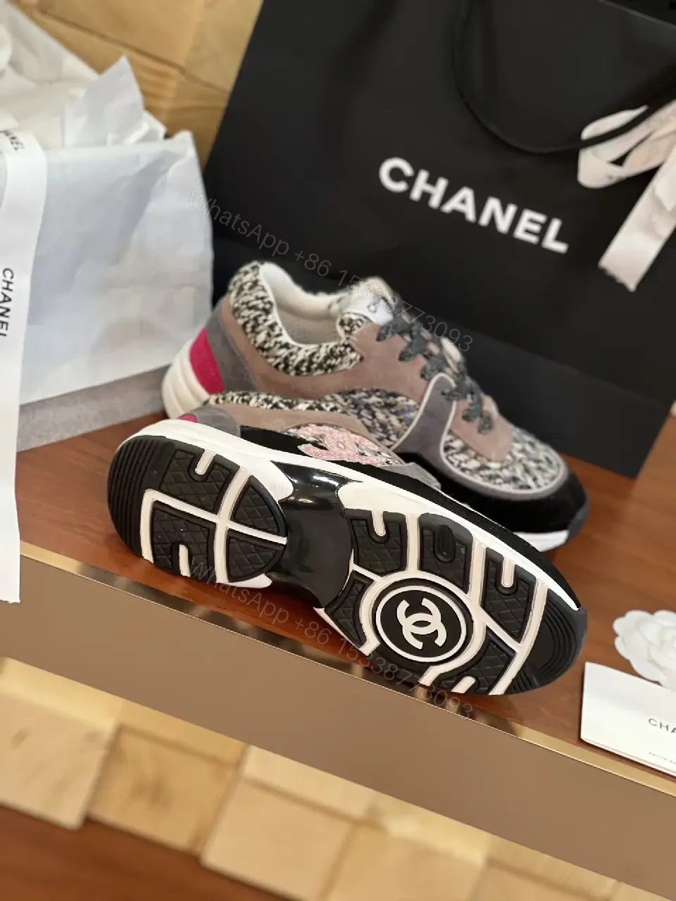 View 4 of Velvet-Textured Trainers: Luxe-Chic Knit & Suede Sneakers