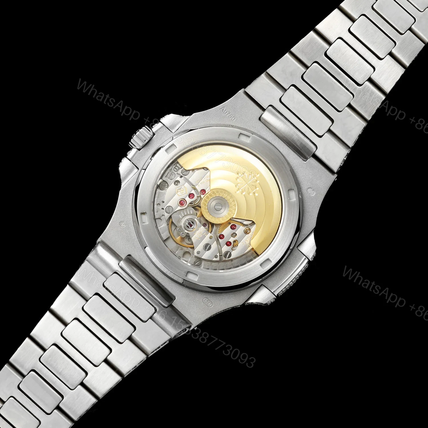 View 9 of Patek Philippe Nautilus 5711 BD1 Full Diamond Watch 40mm Pavé Bracelet Edition AMG-PP-BD1-5711-2600-PAVE