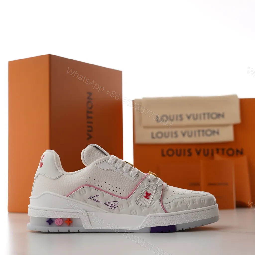 View 2 of White Leather Low-Top Sneaker with Subtle Accents