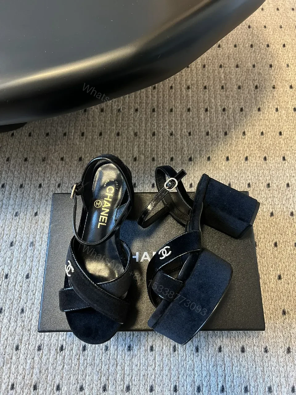 Velvet Block-Heel Sandals: Luxe Comfort Everyday Style — view 1