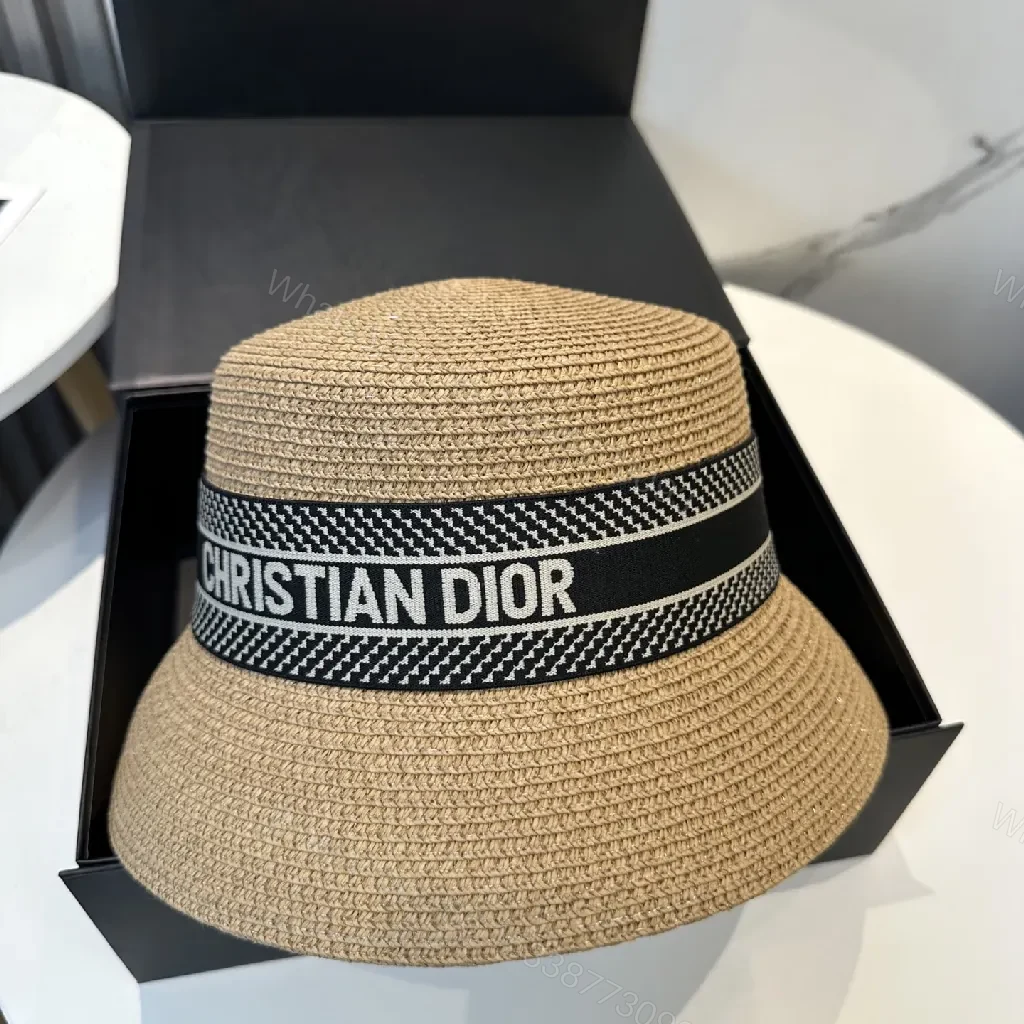 View 3 of Natural Straw Hat with Designer Band, Sun-Brim Style