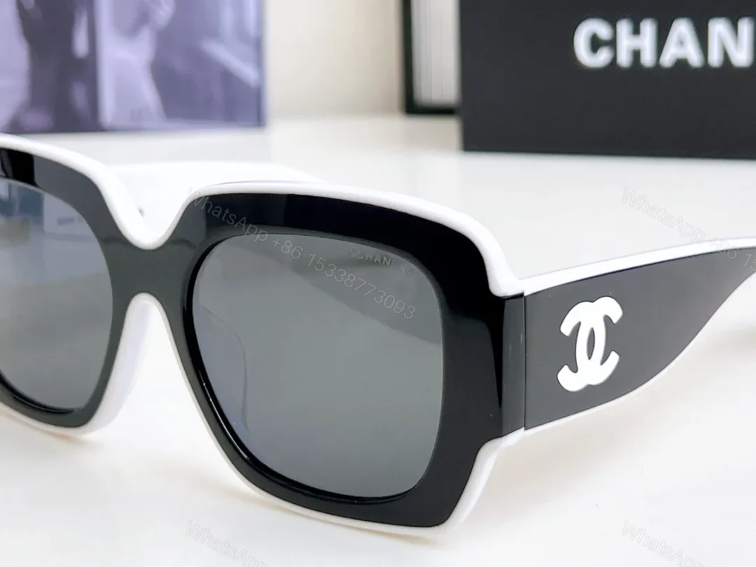 View 5 of Two-Tone Bold Square Sunglasses with Gradient Lenses, Luxury Casual Eyewear