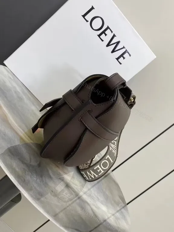 Polished LOEWE Calfskin Saddle Bag - Crossbody Luxury — view 3
