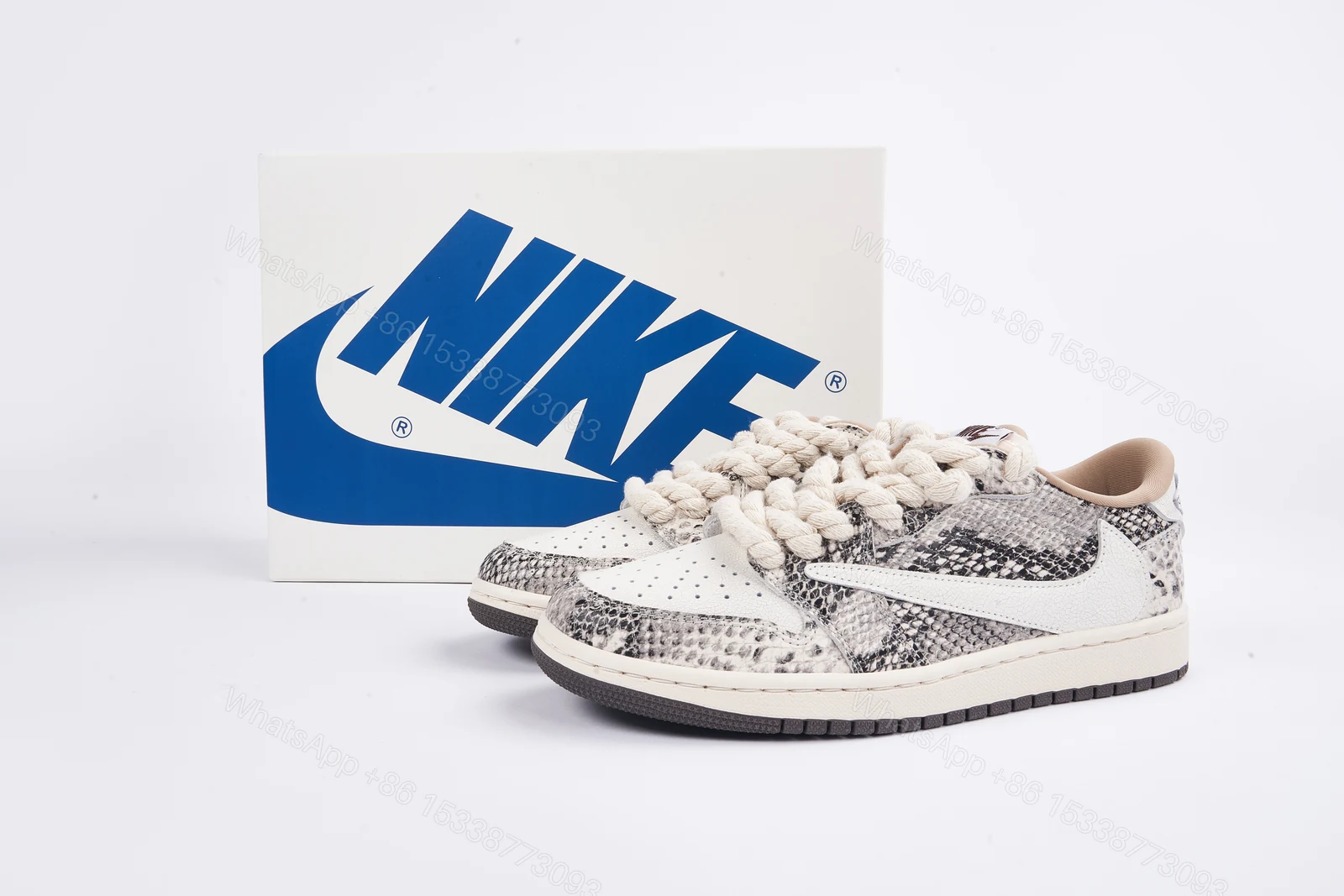 View 2 of Air Jordan 1 Low snake pattern(Pre-sale)