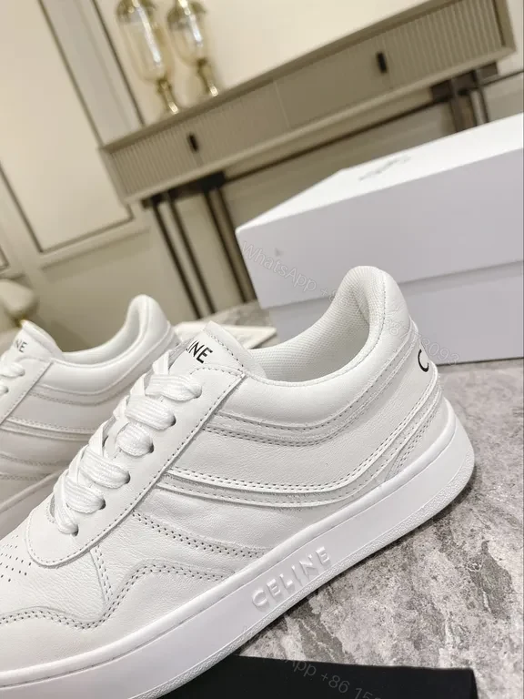 View 4 of Chic White Luxe Sneakers: Premium Leather, Minimalist Style