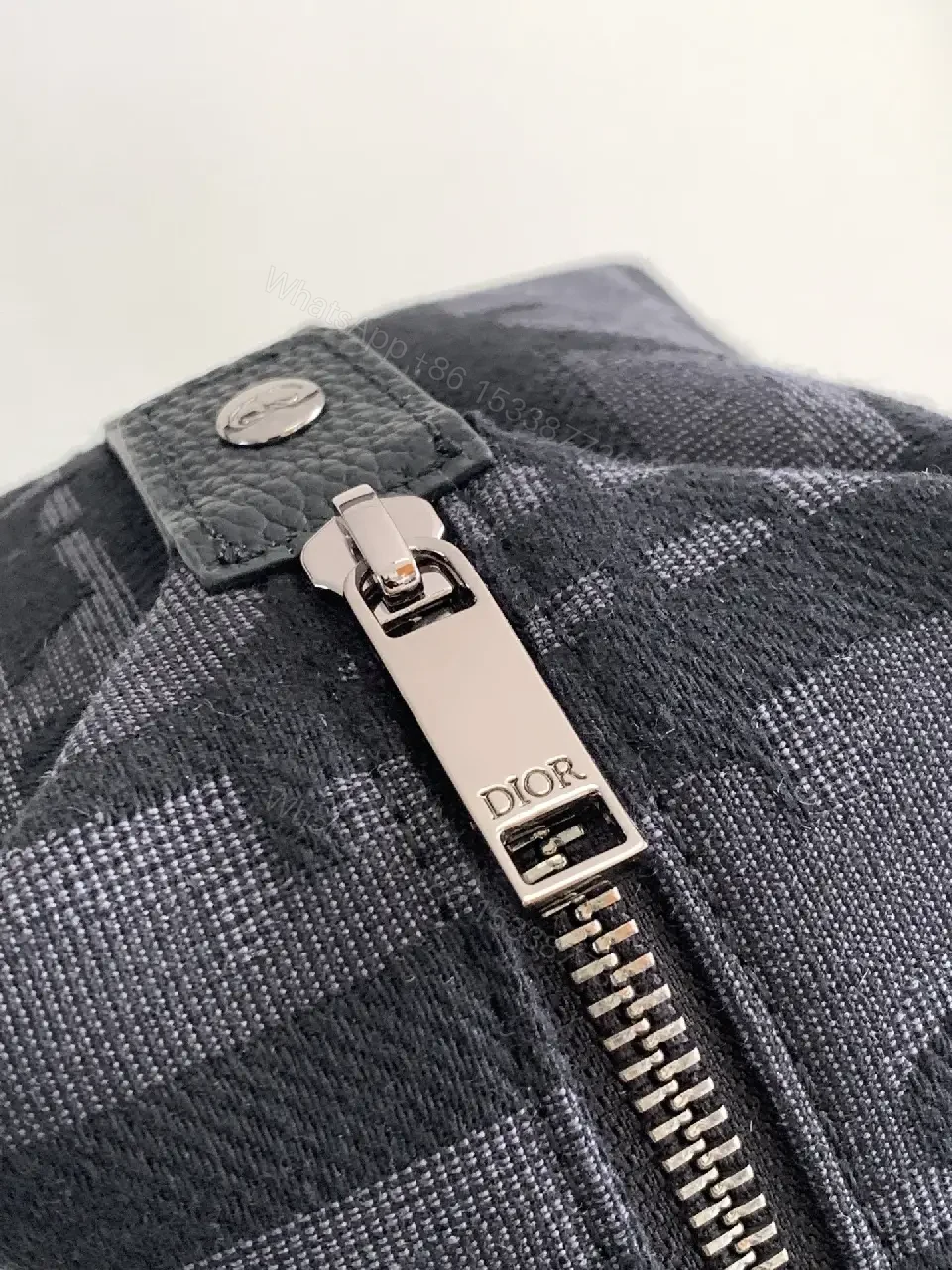 View 7 of Charcoal Jacquard Crossbody: Luxe Minimalist, Structured