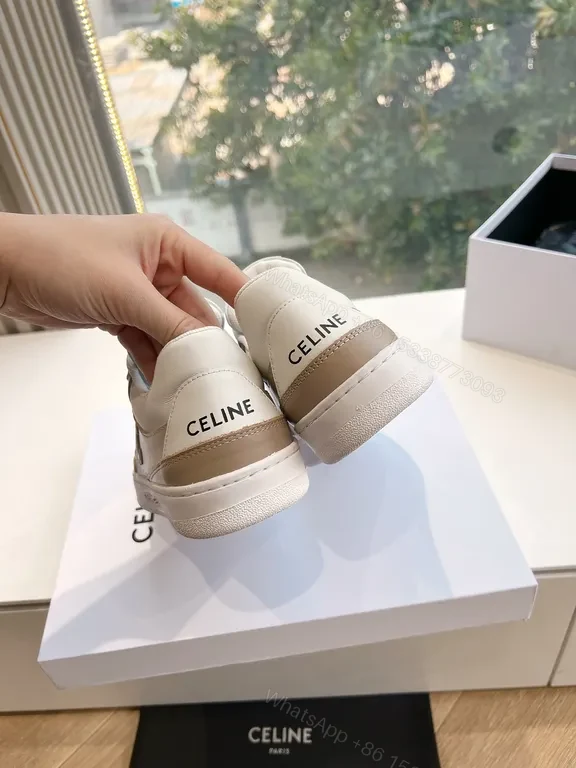 View 4 of CÃ©line Textured Leather High-Tops: Subtle Luxe Sneakers