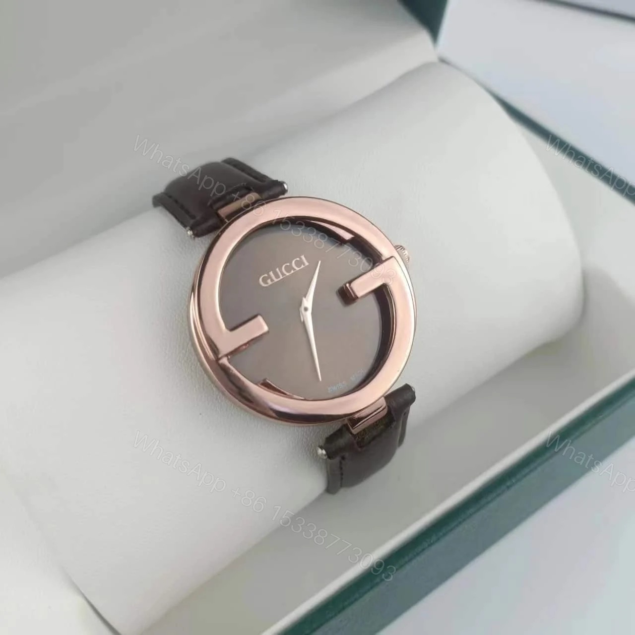 View 2 of Gucci Interlocking Watch Brown Dial 29Mm