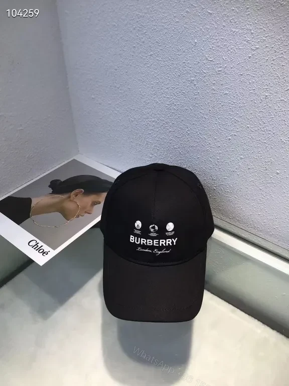 View 2 of Beige Burberry Cap: Subtle Luxury Cotton Twill Baseball Cap