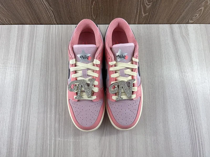 View 8 of Chunky Pink & Navy Nike-Inspired Luxury Sneaker, All-Day Comfort