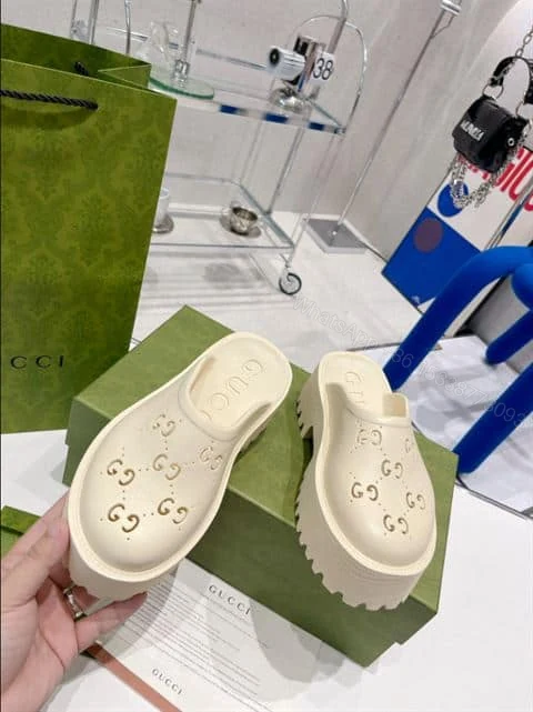 View 3 of GUCCI WONMEN’S PLATFORM PERFORATED G SANDAL – SDG020