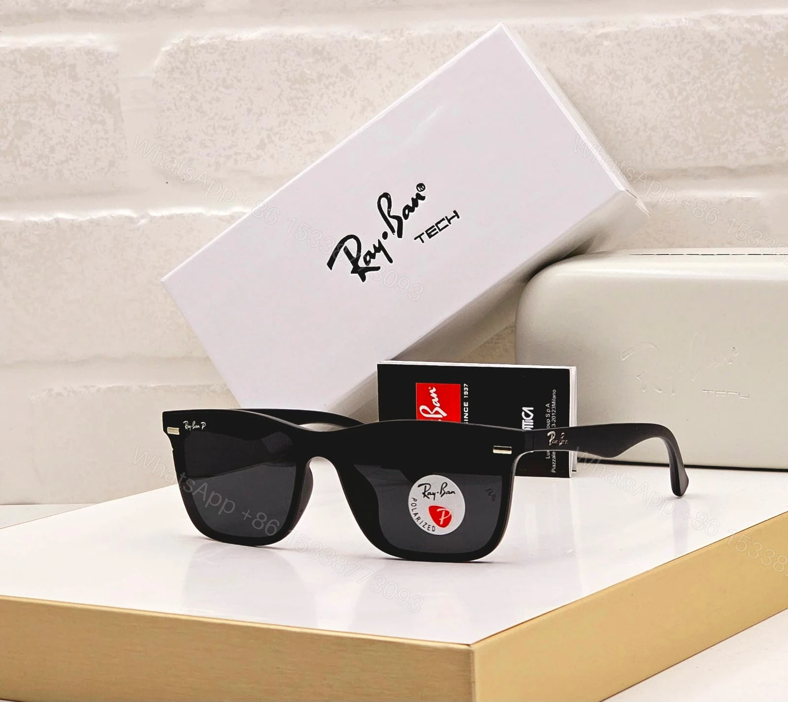 View 3 of Ray-Ban Tech Wayfarer Polarized Grey Lens
