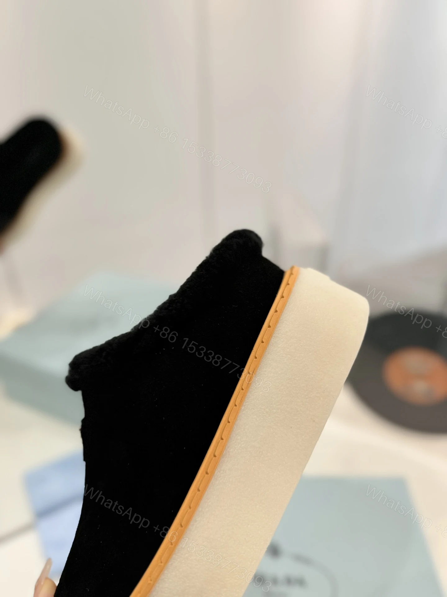 View 7 of PRADA SUEDE MULES BLACK