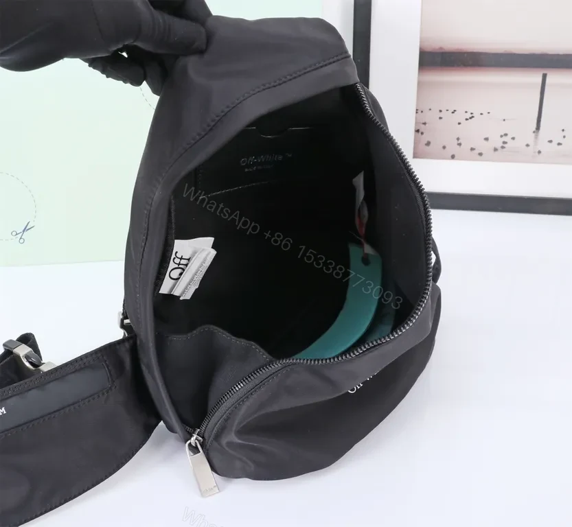 View 6 of Off-White-Inspired Compact Utility Sling Bag: Street-Ready, Hands-Free