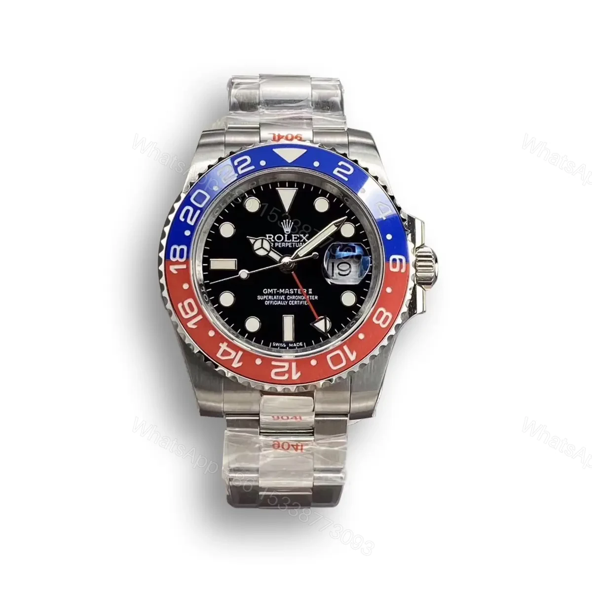 Superclone Rolex GMT-Master II 126710BLRO “Pepsi” Oyster — view 1