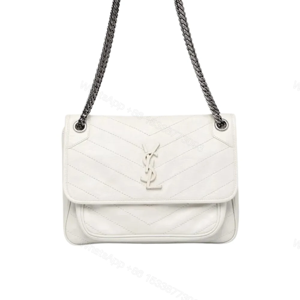 Saint Laurent Niki Medium In Vintage Leather White 28Cm — view 1