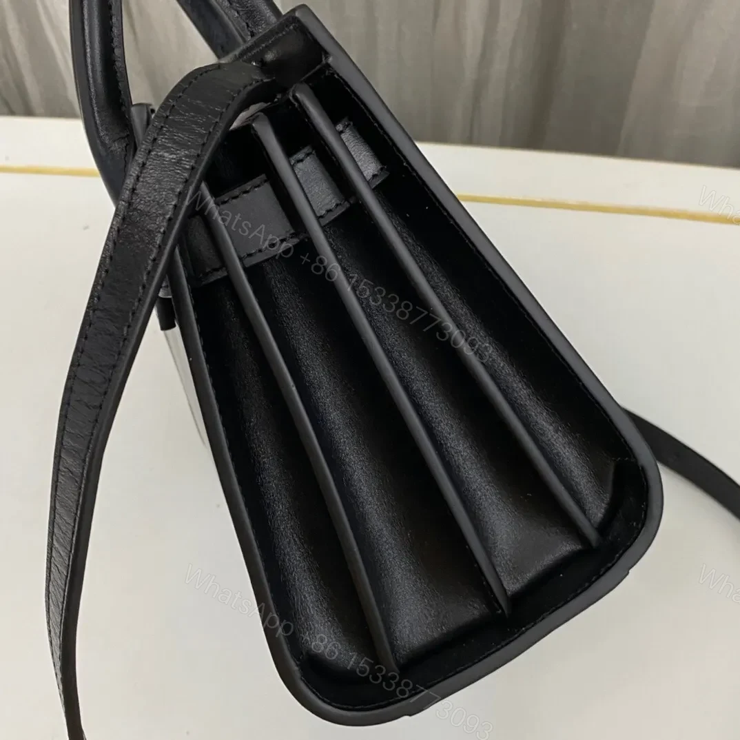 View 3 of Ysl Nano Sac De Jour Black Smooth Leather Gold-tone Metal