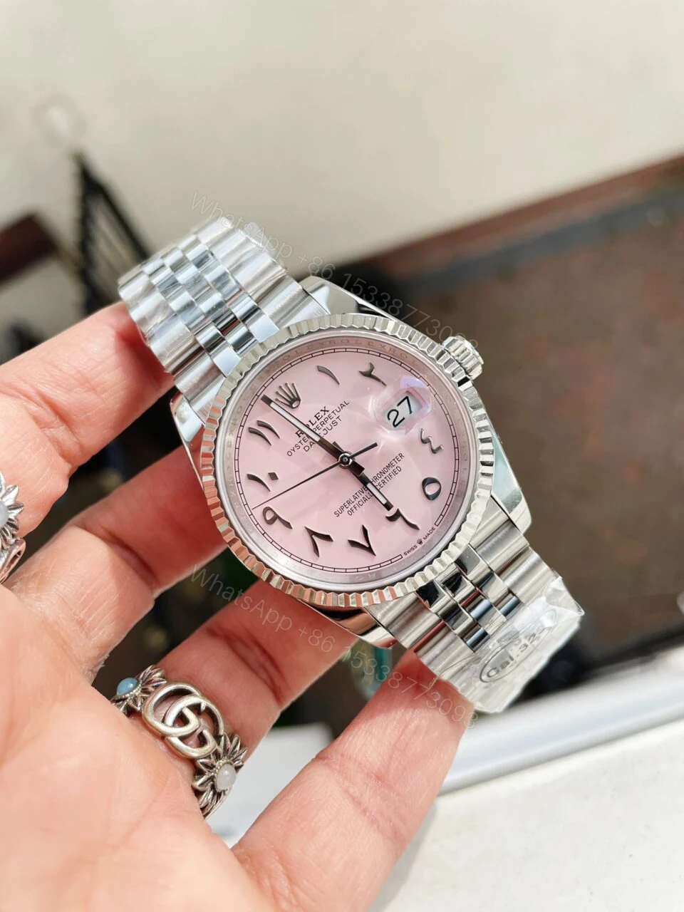 DIWF Factory 1:1 Rolex DateJust 36 126234 Best Edition 904L Steel Tiffany Pink Dial Arabic Marker SA3235 — view 1