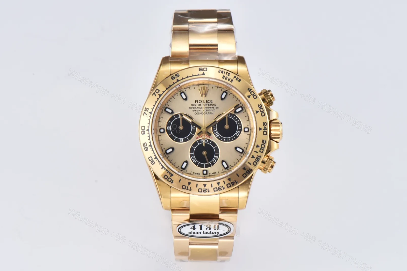 JF Factory Clean Factory CLEAN Rolex Daytona Gold Panda Dial Watch — view 1