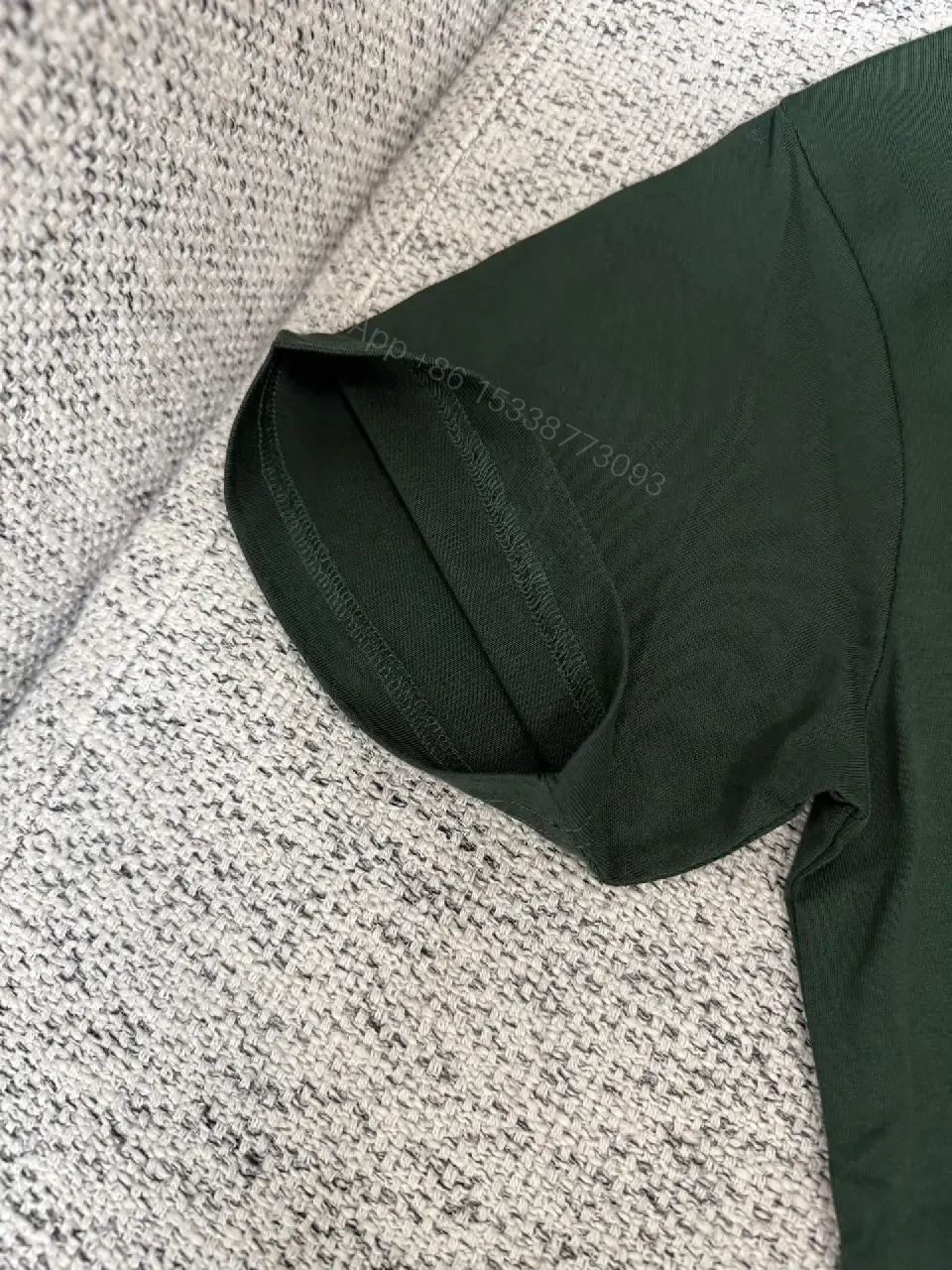 View 6 of Forest Green Minimal Logo Tee — Comfortable Everyday Luxury