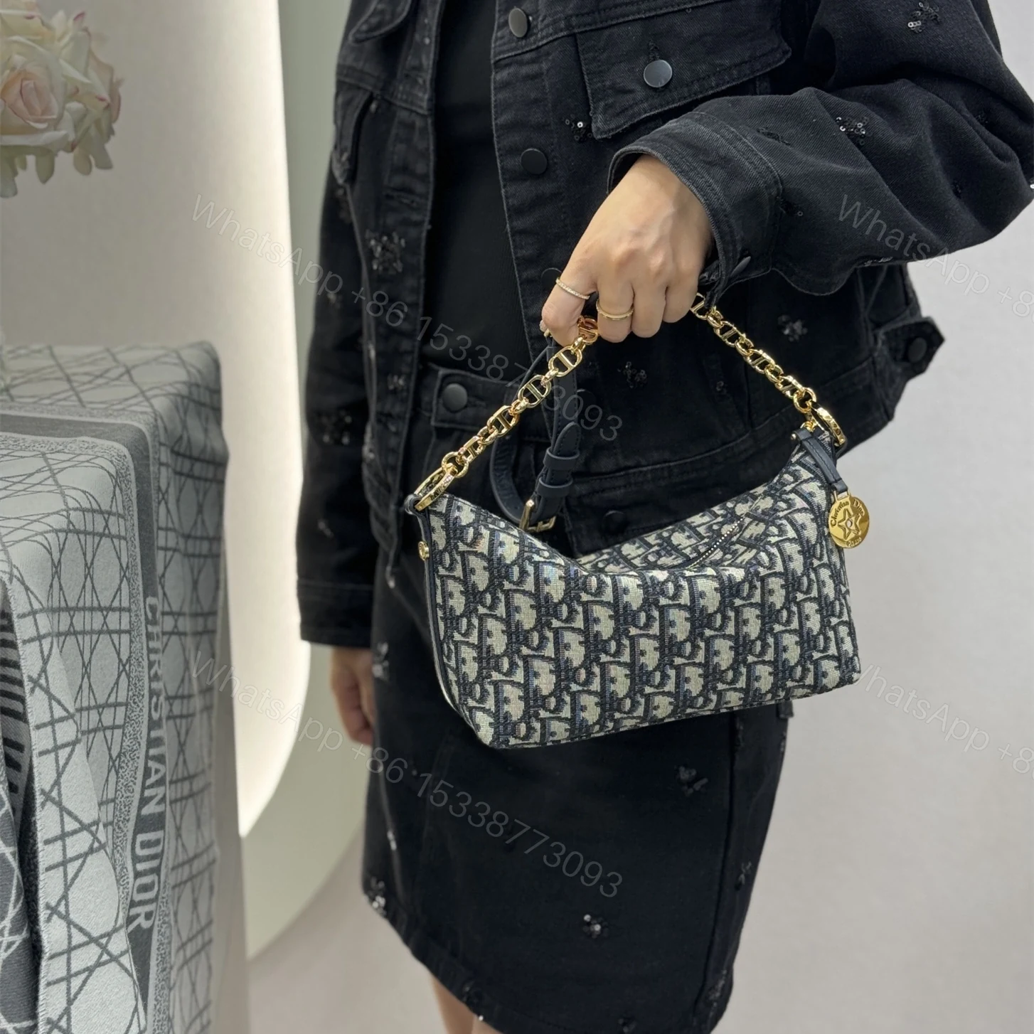 View 18 of 高仿Dior*Star系列S3202M928鏈條單肩腋下包印花免檢版