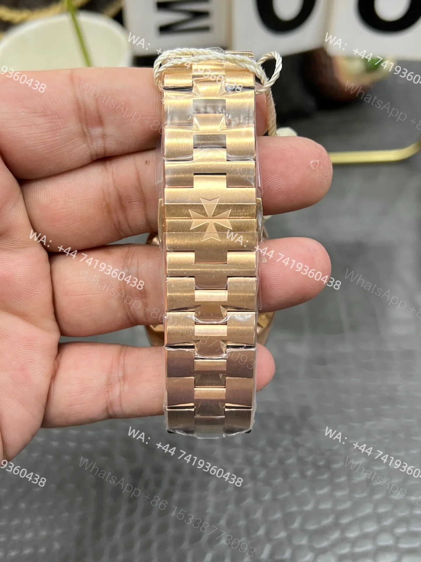 View 9 of Super Clone Vacheron Constantin Overseas 4500V/210R-B705 Rose Gold Watch with Blue Dial