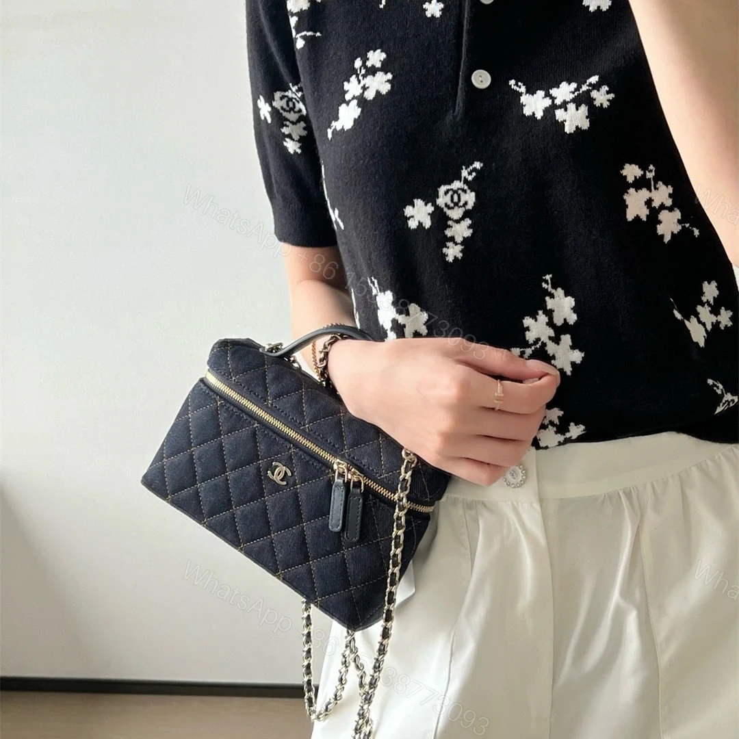 View 23 of 高仿Chanel*26P系列AP4385丹寧牛仔盒子包深藍色免檢版