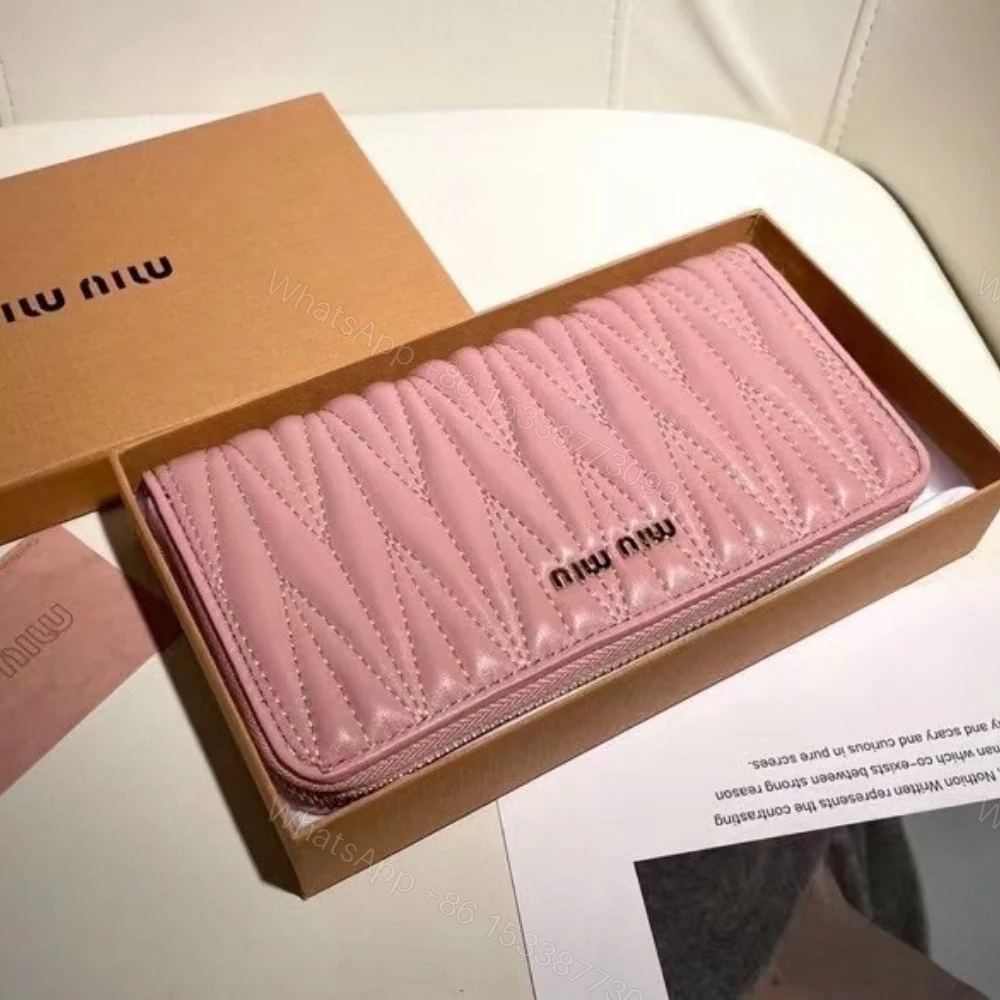 View 3 of MIUMIU MATELASSÉ NAPPA WALLET PINK 19CM