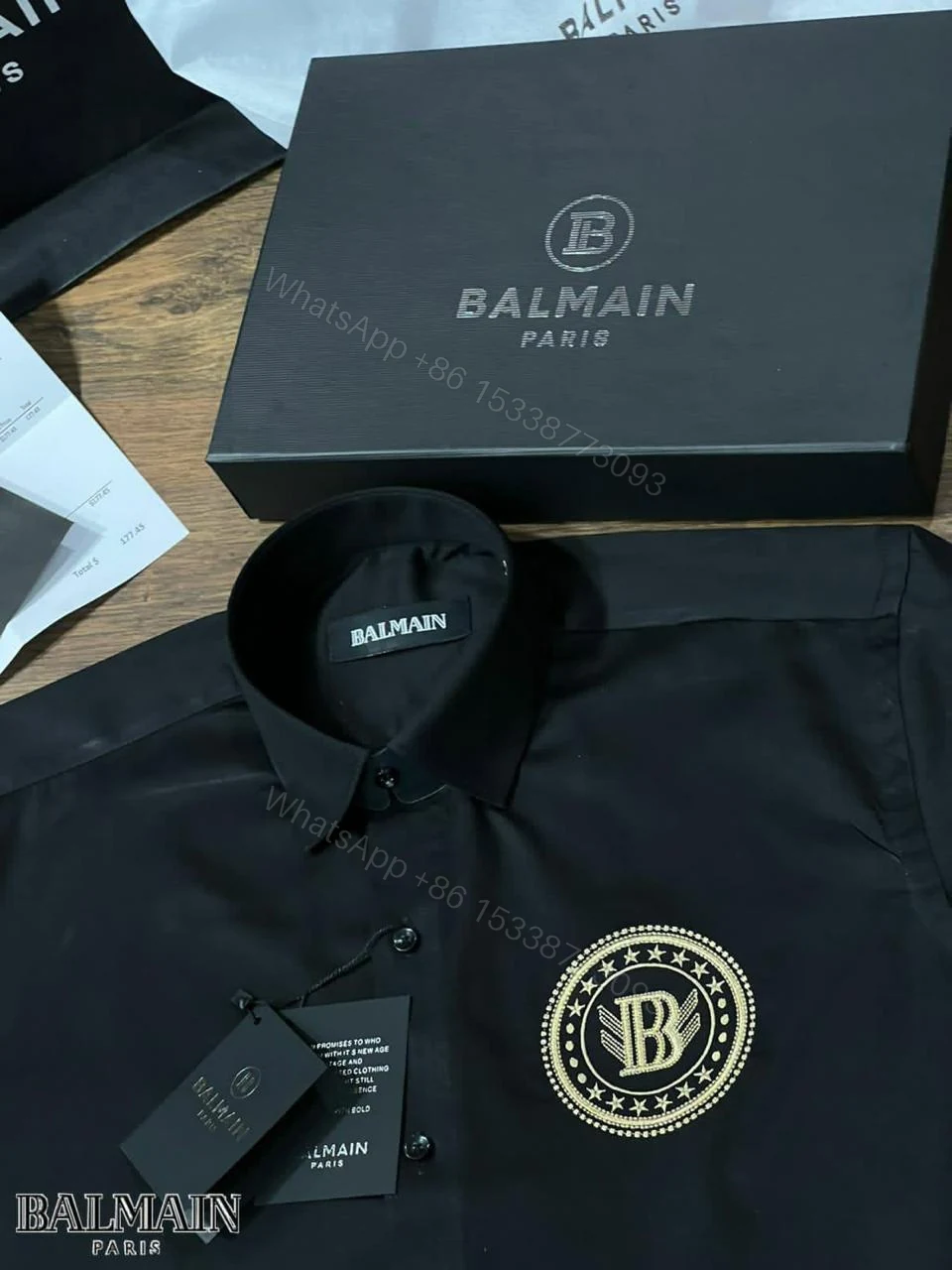 View 5 of FIRST COPY BALMAIN ORIGINAL COTTON 2026 SUMMER COLLECTION SHIRT