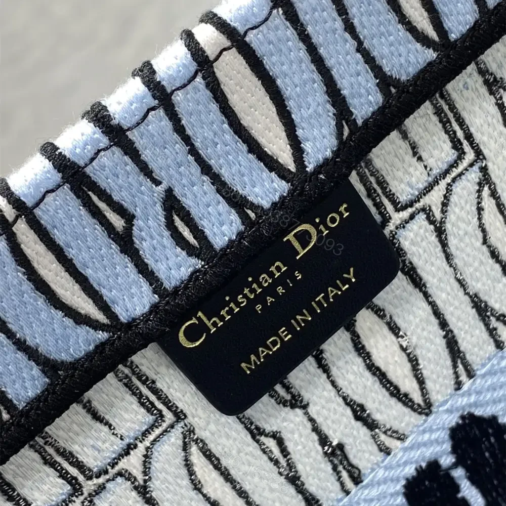 View 9 of 高仿Dior*BookTote系列M129M44W購物袋Miss黑藍中號免檢版