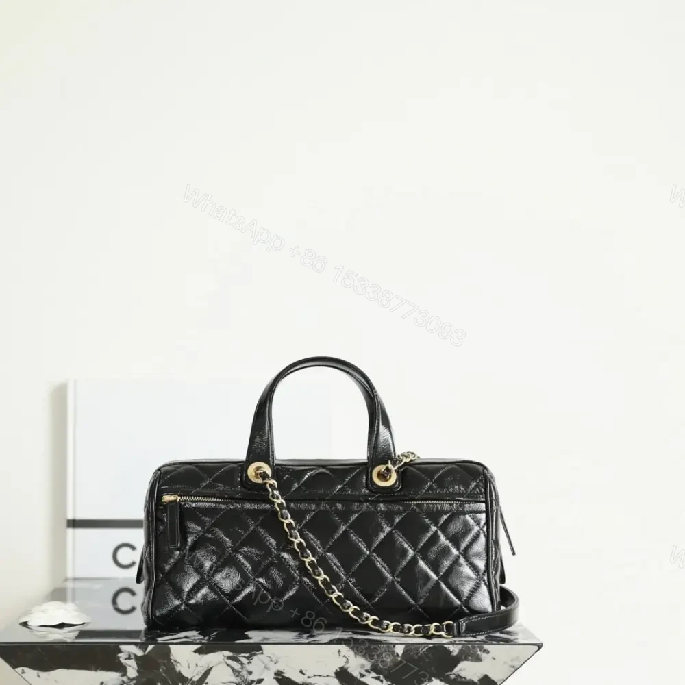View 2 of 高仿Chanel*25A系列AS5579保齡球手提包黑色大號免檢版