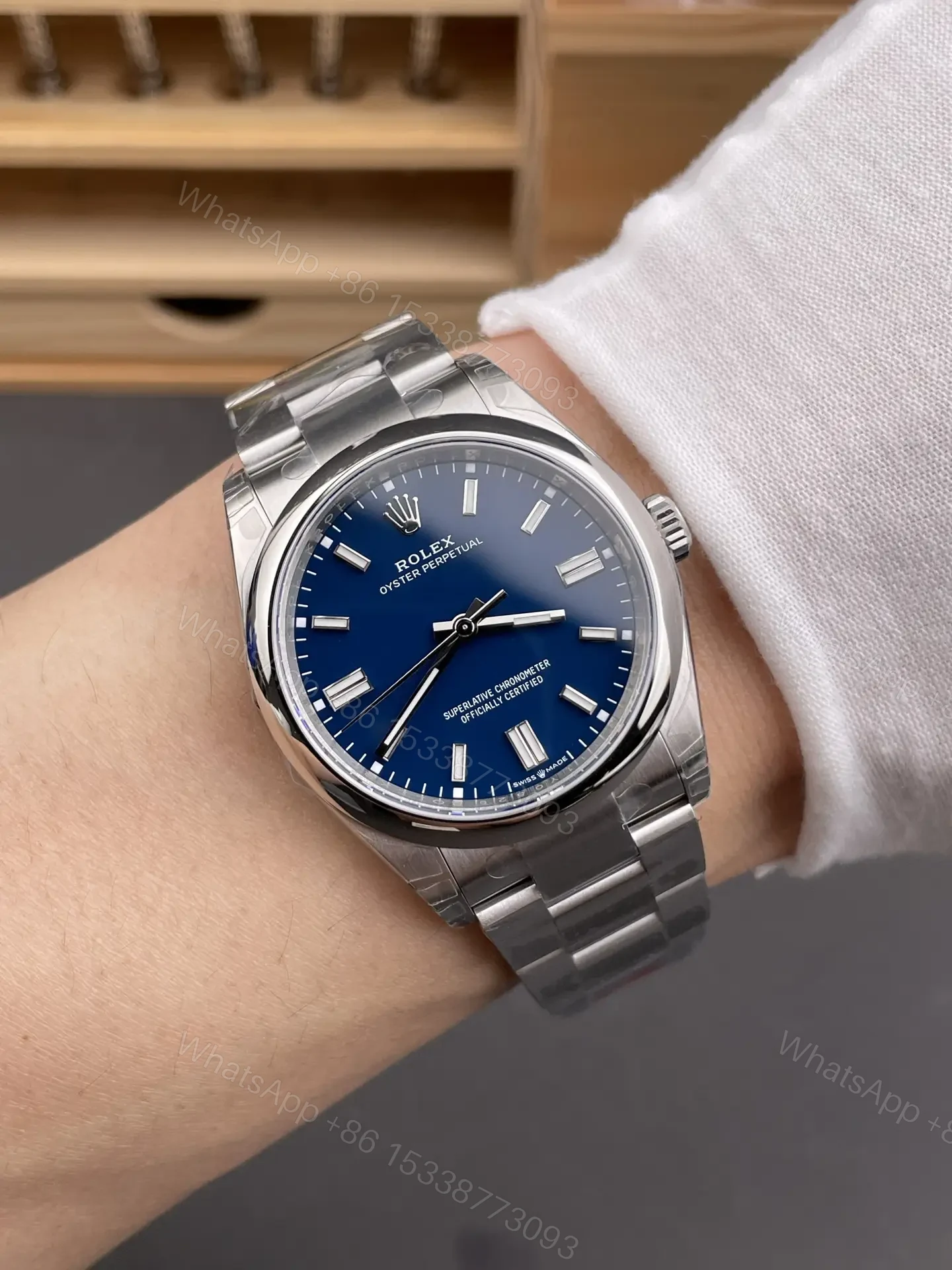 View 9 of Rolex Oyster Perpetual 36 126000 Blue Dial Watch 126000-003